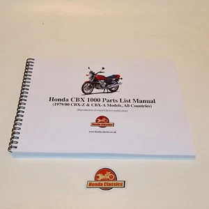 Honda CBX 1000 Seis 6-Cylinder Factory Partes Lista Libro, Reproducción HPL022 - Imagen 1 de 8