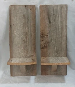 2 Primitive Wall Sconce Candle Holders - Picture 1 of 4