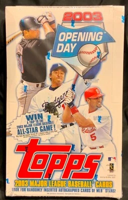 2003 TOPPS OPENING DAY BASEBALL BOX 36 PACKS FACTORY SEALED HOBBY - Image 1 of 3
