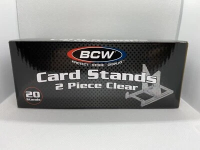 20 Count Box - BCW 2 Piece Card Stands, Coin, and Currency - Adjustable Display