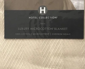 HOTEL COLLECTION TWIN LUXURY MICROCOTTON BLANKET 100% COTTON NIP MSRP $140 - Picture 1 of 1