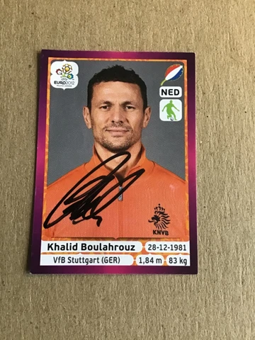 Khalid Boularouz, Netherlands 🇳🇱 Panini UEFA Euro 2012 hand signed Cover
