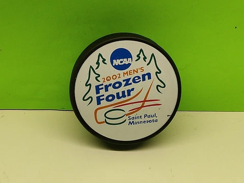 2002 NCAA Men's Frozen Four Hockey Game Puck Saint Paul Minnesota Cover