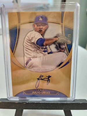 Julio Urias Blue 4/25 2017 Topps Five Star Auto - Image 1 of 2
