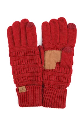 Guantes C.C Para Mujer Forro de Vellón Grueso Tejido Color Pantalla Táctil Puntas Inteligentes Foto 1 de 4