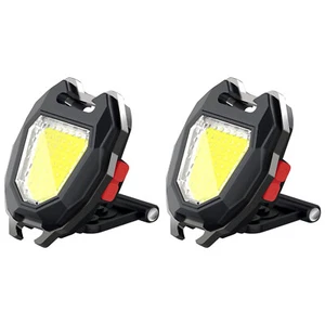 Mini Keychain Flashlight Magnet Base Torch Rechargeable EDC LED COB Light Lamp - Picture 1 of 8