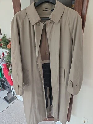 Stafford 44 длинный желтовато-коричневый плащ с подкладкой зима. Едва б/у, дом без дыма. - Изображение 1 из 3