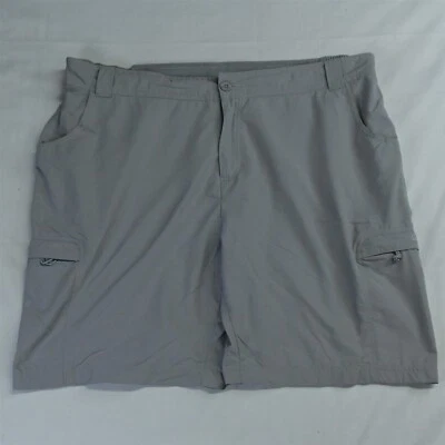 Shorts cargo Cabela's Guidwear XXL x 9" cinza claro com zíper bolso - Imagem 1 de 4