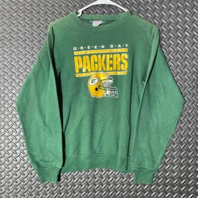 Vintage 90's Champion Green Bay Packers Print Pullover Green Sweater Youth XL - Image 1 of 4