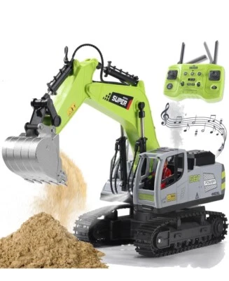 Remote Control  Excavator Toy With Metal Shovel, 16 Channel Dual Speed Control! - Image 1 of 4
