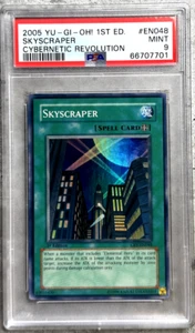 Yugioh Card 1st Ed. Skyscraper Super Rare PSA 9, Cybernetic Rev. CRV-048, 2005 - Picture 1 of 4