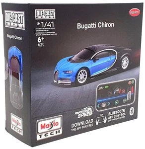 Maisto 1/41 Scale 82650B - Bugatti Chiron Bluetooth App Control Car - Blue - Picture 1 of 2