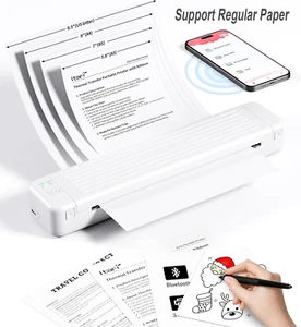 Phomemo P831 Portable Bluetooth Thermal Transfer Printer Fit iOS/Android 300DPI - Picture 1 of 9