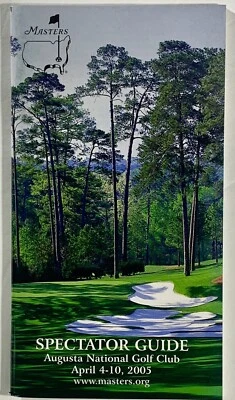2005 Masters golf Spectators Guide Tiger Woods wins Augusta National course pga - Image 1 of 4