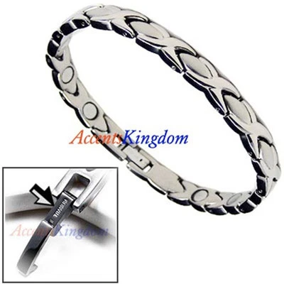 PULSERA DE GOLF ACCENTS KINGDOM ABRAZOS Y BESOS POTENCIA MAGNÉTICA TITANIO T9 Foto 1 de 4