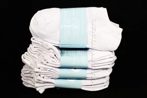 6-8 Kid's Boys Girls Low Cut No Show Comfort White Socks Cotton Spandex Junior - Picture 1 of 1