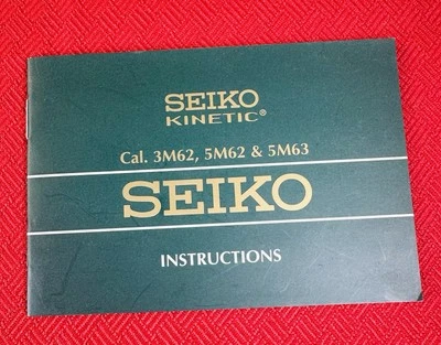 Folleto manual de instrucciones de reloj original SEIKO KINETIC 3M62 5M62 5M63 C 2006 Foto 1 de 4