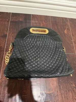 Gently Loved Certified Authentic Black BCBG Max Azria Leather Baguette Handbag - Image 1 of 4