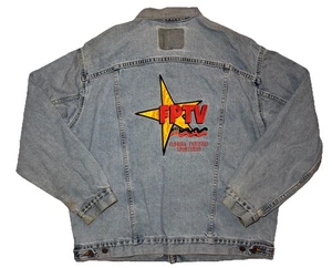 Vtg 90s Levi’s 70507 0389 Trucker Jacket XL FPTV Crew Louisiana Hunting Fishing - Picture 1 of 11