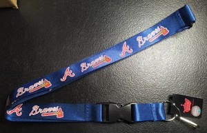 MLB Baseball Atlanta Braves Aminco 23 In. Nylon Lanyard With Detachable Keychain - Picture 1 of 2