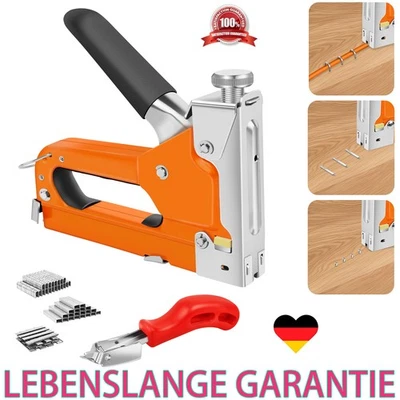 3 In 1 Handtacker Set + 3000 Klammern DIY Profi Tacker für Holz Neu DE - Bild 1 von 4