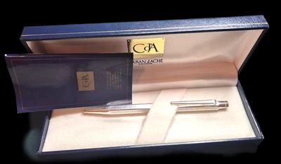 Swiss Pen Caran dAche Silver Palladium Hexagonal Vintage Geneva  Box Certificate - Image 1 of 4