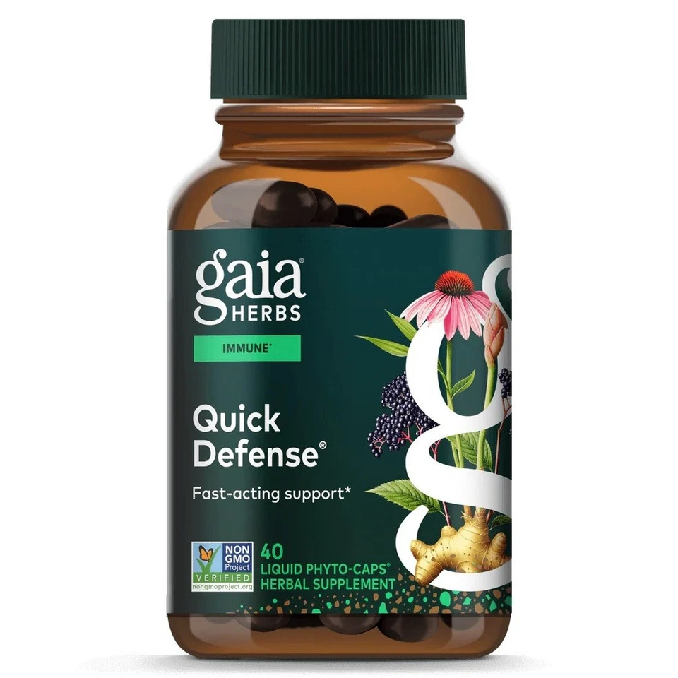 Gaia Herbs Quick Defense 40 Vegetarian Liquid Phyto-caps