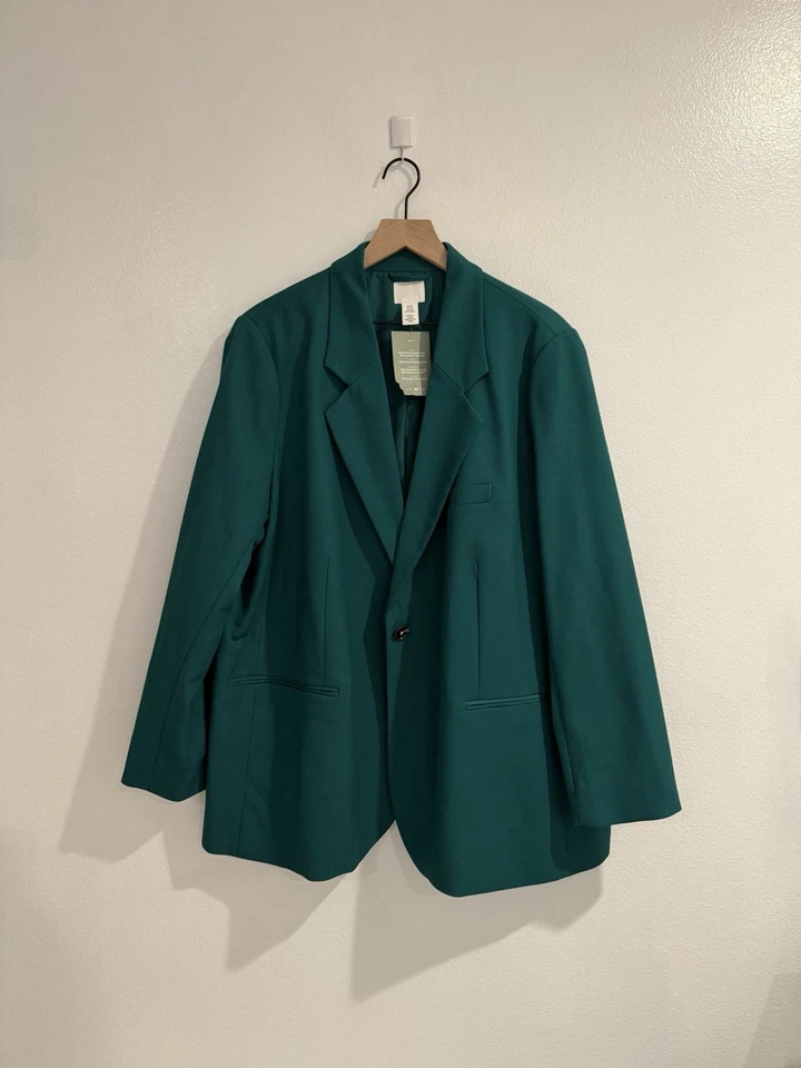 Blazer para mujer H&M verde talla XXL NUEVO CON ETIQUETAS Foto 1 de 3