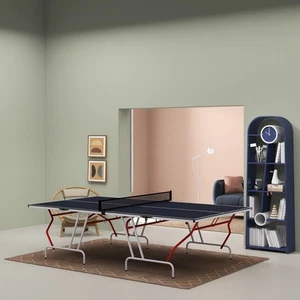 Full Size Ping Pong Table, Folding Table Tennis Table, Gray - Picture 1 of 11