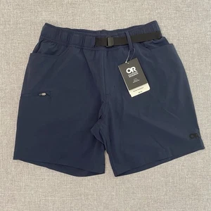 Outdoor Research Mens Medium Ferrosi Dark Navy Blue Belted UPF 50 Shorts New - Picture 1 of 12