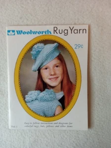 1960's WOOLWORTH RUG YARN CROCHET PATTERN BOOKLET Vol. 1, 29 cents - Picture 1 of 15