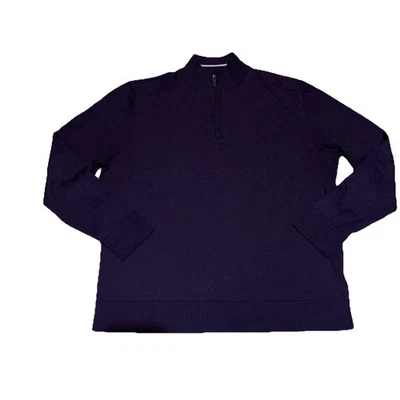 Smartwool Ripple Ridge Half Zip Sweater Mens Plum Knit Merino Wool Blend XXL - Image 1 of 4
