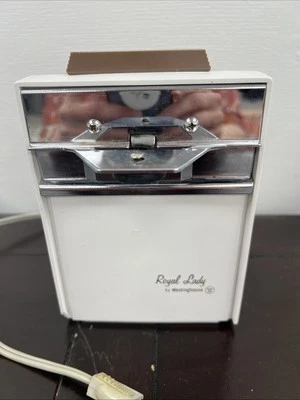 Abridor de latas Westinghouse Royal Lady de colección motor funciona **piezas** blanco beige Foto 1 de 4