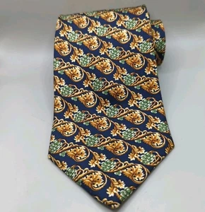 Wine Estates Company Krawatte 100 % Seide blau weinrot grün Trauben Made in USA - Bild 1 von 4