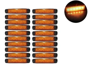 20 Pezzi 24V 6 LED Laterali Arancione Ambra Luci per Camion Renault Scania Iveco - Imagen 1 de 5