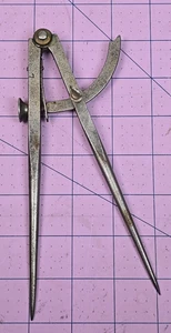 Vintage 7" Machinist  Wing Divider Compass - Picture 1 of 4