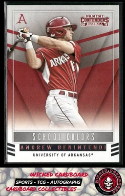 Andrew Benintendi 2015 Panini Contenders School Colors #5 Arkansas Razorbacks - Image 1 of 2