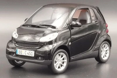 1:18 Smart Fortwo Coupe Deep Black Minichamps - Immagine 1 di 4
