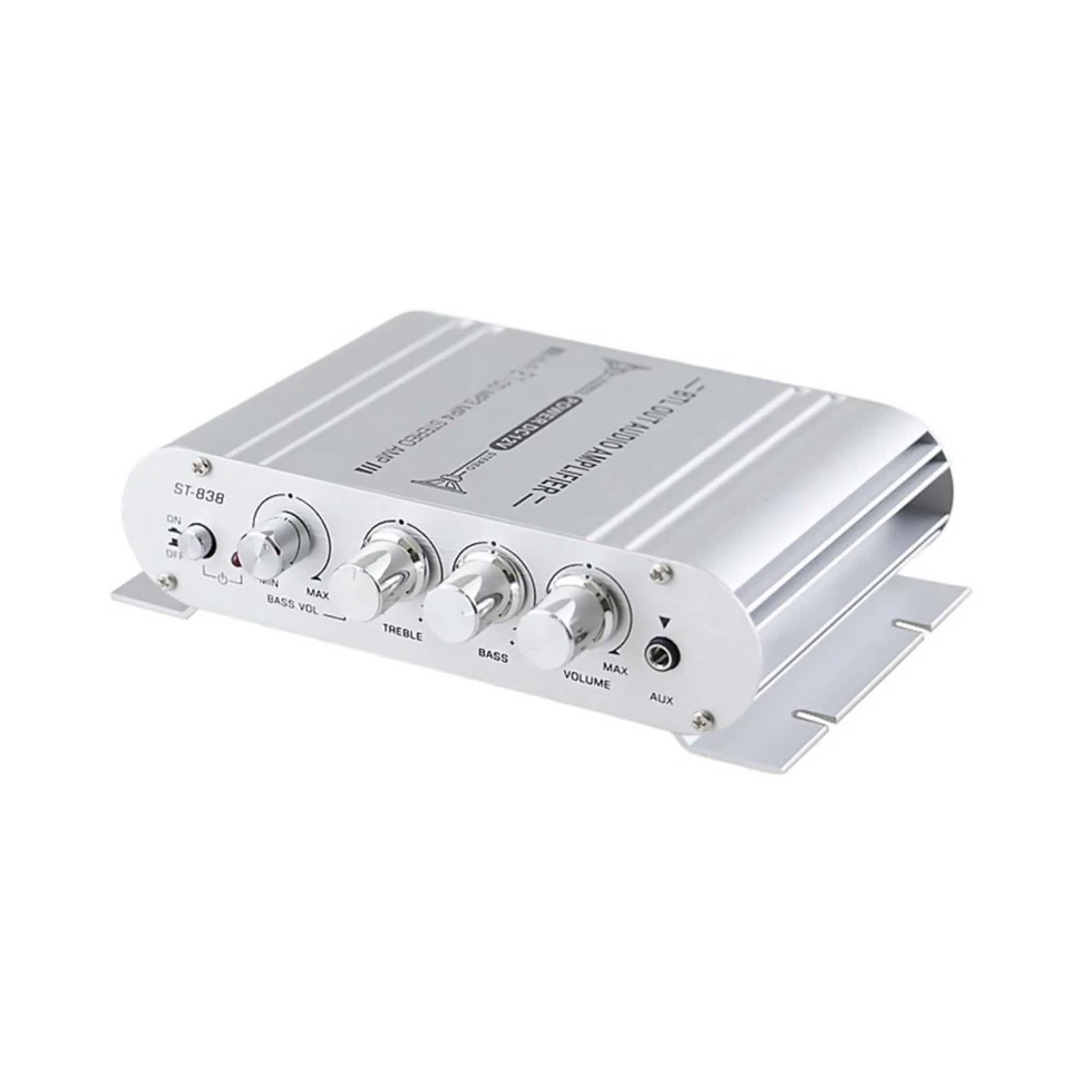 400W Mini Power ST-838 Amplifier Subwoofer 2.1Channel Stereo Audio HiFi Car Home - Image 1 of 4