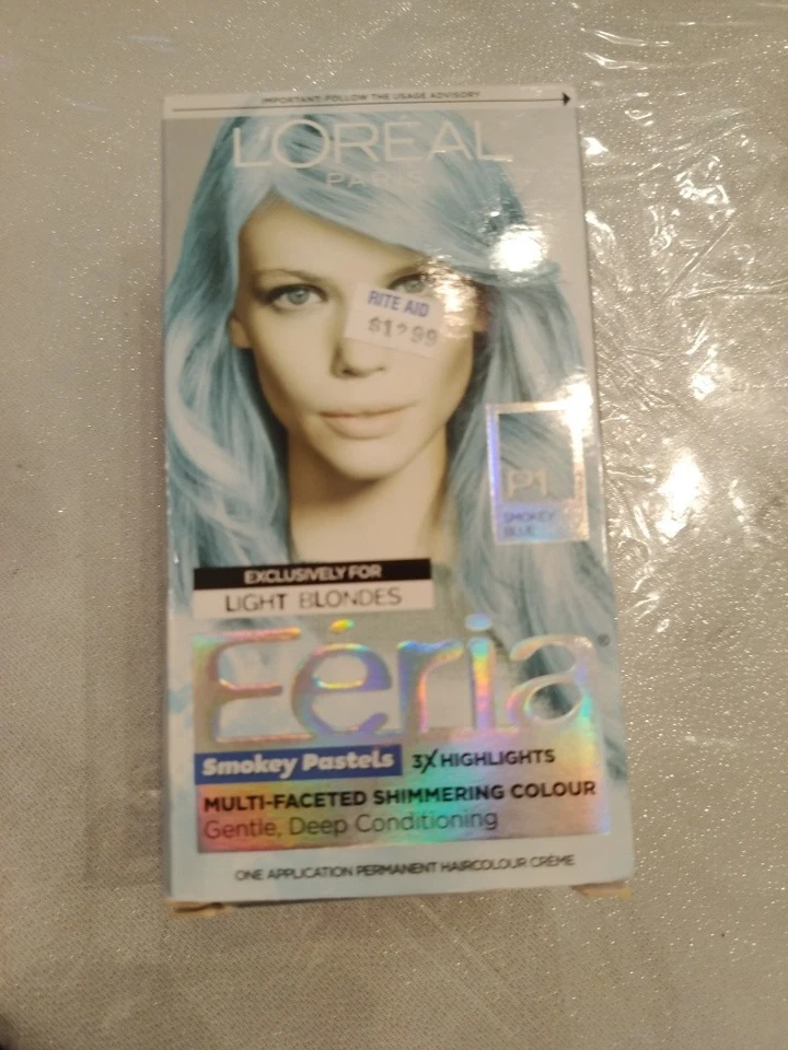 L'Oreal Paris Sapphire Smoke P1 Feria Smokey azul pastel destaques cor .11 - Imagem 1 de 1