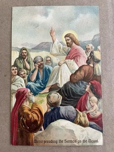 Vintage POSTCARD Christ Preaching Sermon on Mount Embossed Germany - Picture 1 of 2
