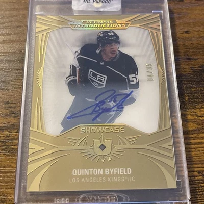 2021 Ultimate Collection Introductions Gold /35 Quinton Byfield Rookie Auto RC - Image 1 of 2