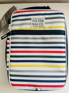 Fulton Bag Co. Isolierte Brotdose, blau und rot, gelb Neu mit Etikett - Bild 1 von 8
