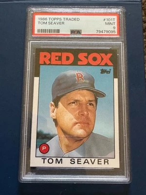 Tarjeta Topps Traded Tom Seaver 1986 PSA 9 (COMO NUEVA) #101T, Medias Rojas, ¡HOA! Foto 1 de 3