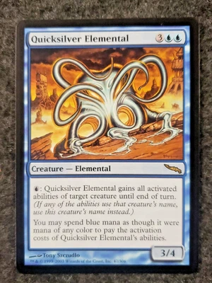 QUICKSILVER ELEMENTAL  Mirrodin Magic The Gathering Never played MTG NM(DS3D1L2) - Image 1 of 4