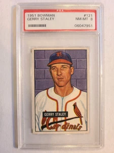 1951 BOMAN GERRY STALEY # 121 PSA NM-MT 8 - Picture 1 of 2