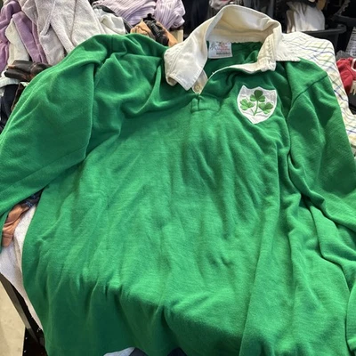 Trébol verde vintage Halbro Rugby Imports Inglaterra Foto 1 de 4