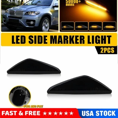 2x LED marcador de para-lama luz de seta lateral para BMW X3 F25 X5 E70 X6 E71 E72 - Imagem 1 de 4
