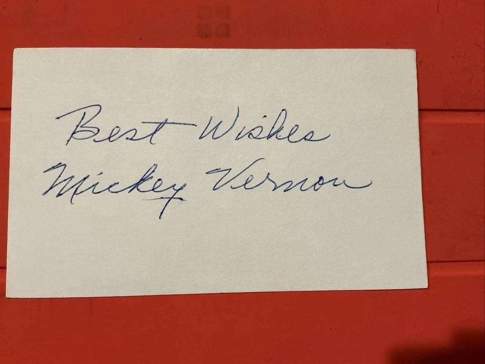 Mickey Vernon🔥🔥MLB Debut 7/28/39 Washington Senators 🔥🔥Autograph 🔥 - Image 1 of 1