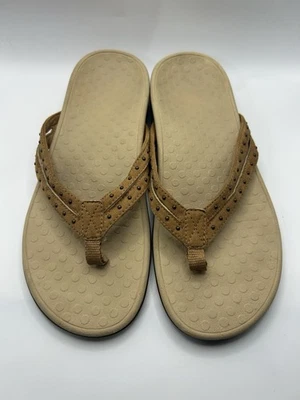 Sandalia chanclas VIONIC Tasha para mujer talla 9 marrón caramelo Foto 1 de 4